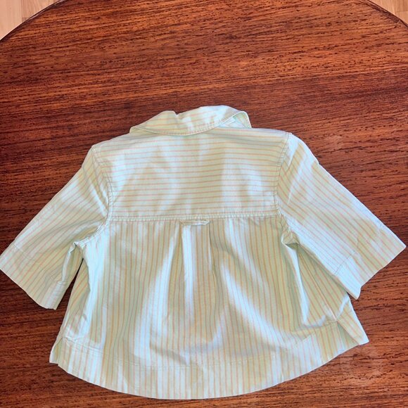 Everlane Oxford Popover Organic Cotton Cropped Bolero Style Top - Picture 7 of 8